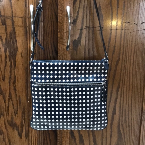 Navy Blue with white polka dots - crossbody bag! - Picture 2 of 3